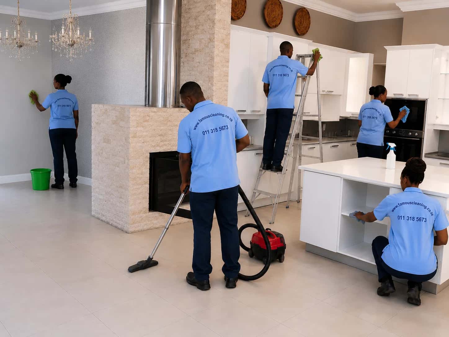 Famous Cleaning Services team providing residential cleaning services